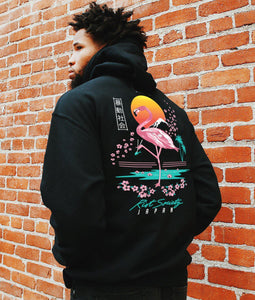 FLAMINGO BLOSSOM MENS HOODIE