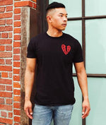 Load image into Gallery viewer, OVERSIZE BROKEN HEART PUFF MENS T-SHIRT
