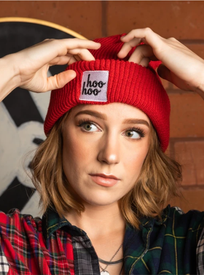 Hoo Hoo Beanie Red