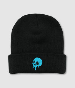 SKULL DRIP EMBROIDERED BEANIE