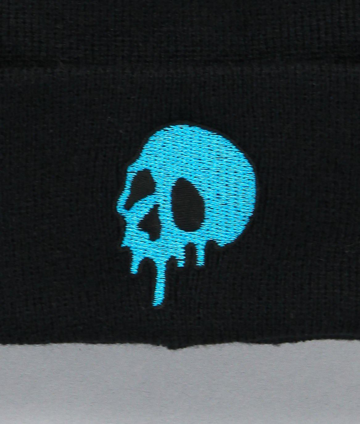 SKULL DRIP EMBROIDERED BEANIE